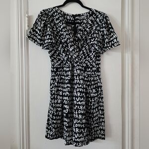 Black and White Graphic Skort/Romper. Size XL